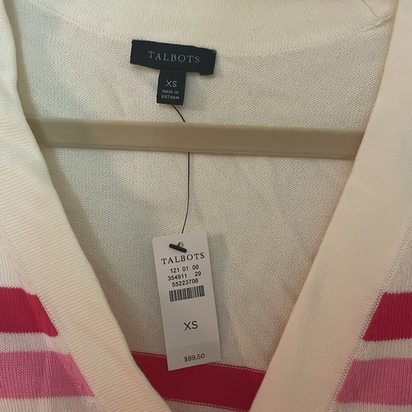 Talbots GIRLFRIEND CARDIGAN - MULTI STRIPE - Picture 2 of 4